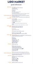 Typical Lido Market Lunch Menu - Fifteen
